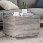 vidaXL Salontafel met LED-verlichting 50x50x40 cm grijs, Verzenden, Nieuw
