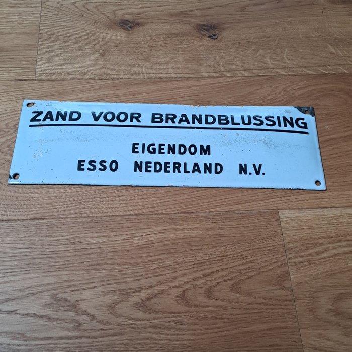 Bord - Emaille - Esso, Antiek en Kunst, Antiek | Wandborden en Tegels