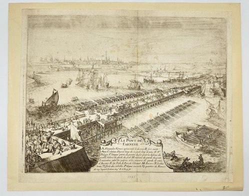 Coenraet Decker (1650-1685) - Le Pont Farnese - The Three, Boeken, Atlassen en Landkaarten