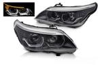 3D LED Angel Eyes koplampen Black geschikt voor BMW E60 E61, Auto-onderdelen, Verzenden, Nieuw, Universele onderdelen
