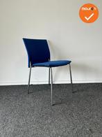 Stapelbare Vergaderstoel - VDS - Blauw, Vergader- of Presentatieruimte, Ophalen of Verzenden, Gebruikt, Stoel