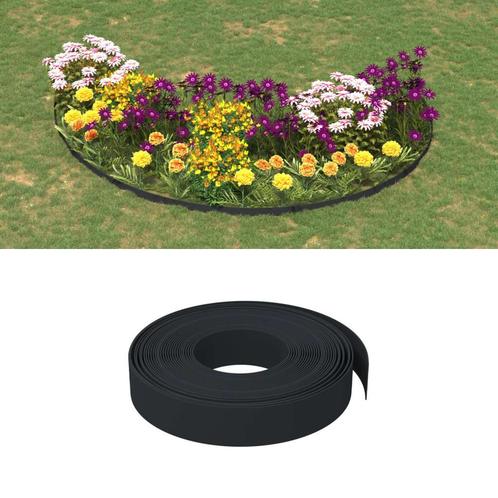 vidaXL Bordures de jardin 2 pcs noir 10 m 10 cm, Jardin & Terrasse, Traverses & Bordures, Neuf, Envoi