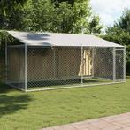 vidaXL Cage pour chien avec toit et porte gris 4x2x2 m, Neuf, Verzenden