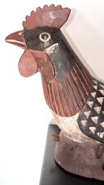 Traditionele houten haan gepatineerd - Gurunshi - Burkina, Antiek en Kunst