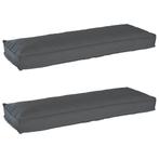 vidaXL Pallet Kussen Set 2 pcs Antraciet 120 x 40 x 8 cm, Huis en Inrichting, Verzenden, Nieuw