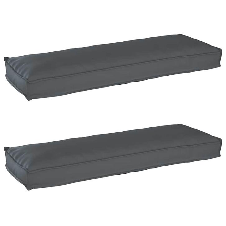 vidaXL Pallet Kussen Set 2 pcs Antraciet 120 x 40 x 8 cm, Huis en Inrichting, Woonaccessoires | Kussens, Nieuw, Verzenden