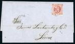 Peru 1862 - Peru - vraag mail - Einzelfrankatur Una Peseta, Postzegels en Munten, Gestempeld