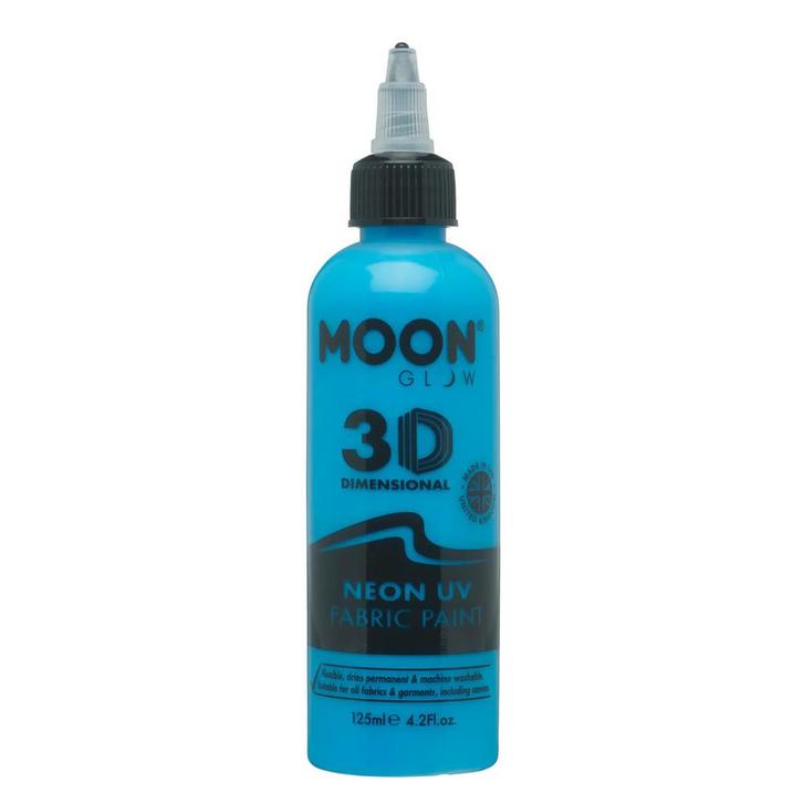 Moon Glow Neon UV Fabric Paint 125ml Intense Blue 125ml, Hobby en Vrije tijd, Feestartikelen, Nieuw, Verzenden