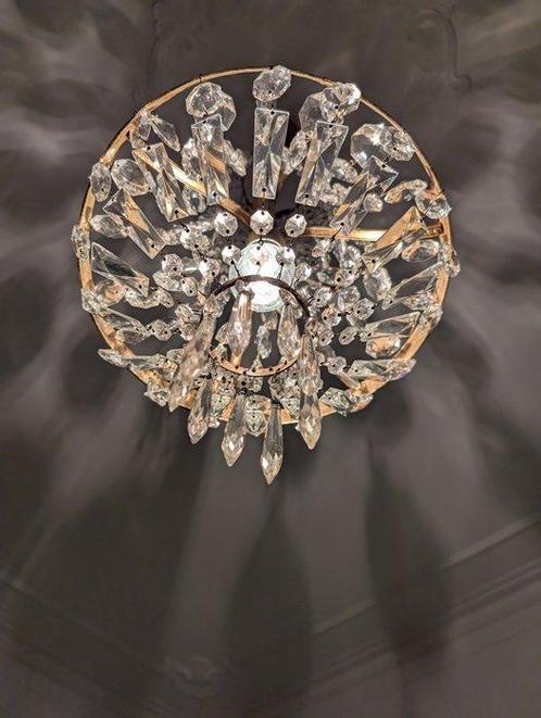 Lampe à suspendre - Cristal - Montgolfière cristal, Antiek en Kunst, Antiek | Overige Antiek