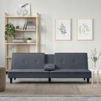 vidaXL Slaapbank met bekerhouders fluweel donkergrijs, Verzenden, Nieuw