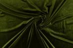 10 meter stretch fluweel - Mosgroen, Hobby en Vrije tijd, Stoffen en Lappen, Verzenden, 120 cm of meer, Polyester, Groen