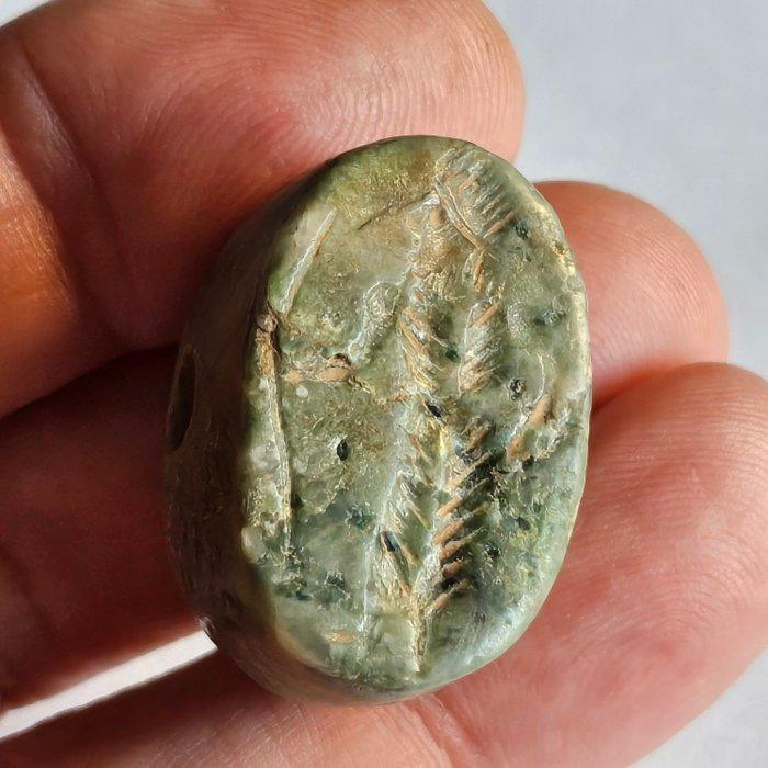 Aziatisch of Grieks Aventurine Quartz Staande Koning Zegel, Antiek en Kunst, Antiek | Overige Antiek