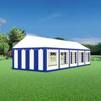 Partytent 4x10 PVC - Classic | Blauw / wit, Tuin en Terras, Verzenden, Partytent, Nieuw, 8 meter of meer