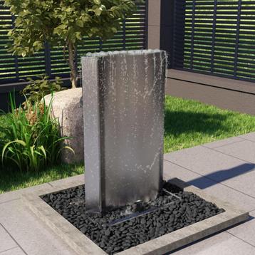 vidaXL Tuinfontein 60,2x37x122,1 cm roestvrij staal, Tuin en Terras, Verzenden, Nieuw
