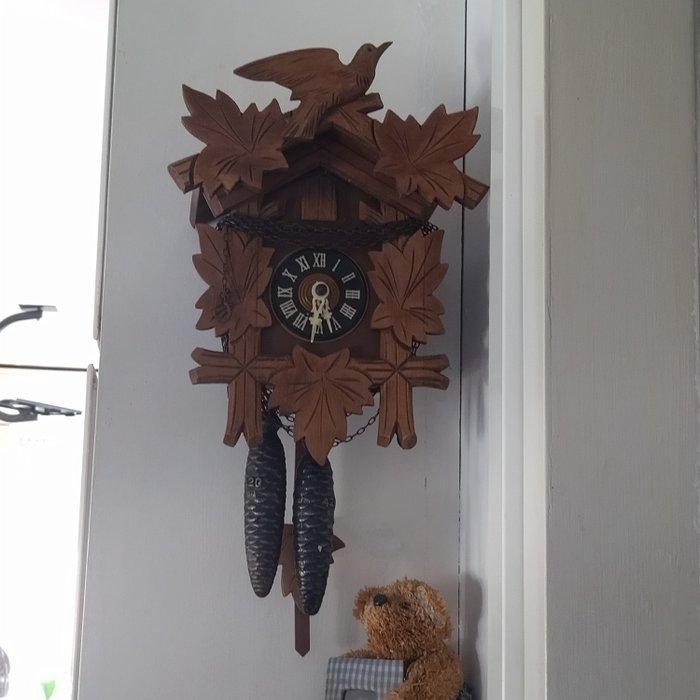 Pendule à coucou - Bois, Laiton - 1960-1970, Antiek en Kunst, Antiek | Klokken