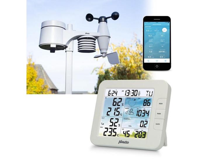 Alecto WS5400 - Professioneel WiFi Weerstation met, Huis en Inrichting, Woonaccessoires | Overige, Zo goed als nieuw, Verzenden