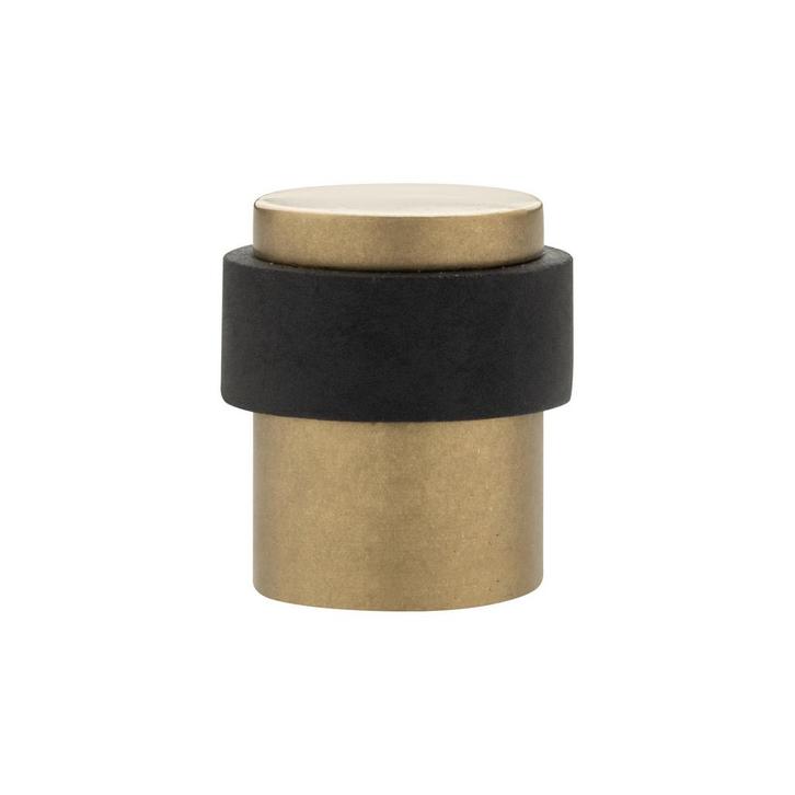 Deurstopper vloermontage 30x40mm getrommeld messing - muu..., Doe-het-zelf en Bouw, Hang- en Sluitwerk, Overige typen, Nieuw, Koper of Messing