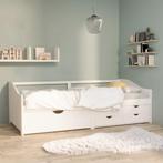 vidaXL Bedbank 3-zits met lades massief grenenhout wit, Huis en Inrichting, Verzenden, Nieuw
