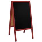 Krijtstoepbord | CLASSIC | Hout | Rood | 610x450x1140(h)mm, Verzenden, Nieuw in verpakking