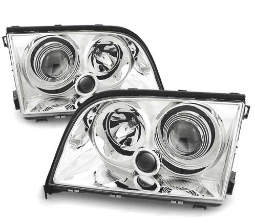 PHARES MERCEDES CLASSE S W140 91-98 FOND CHROMÉ, Auto-onderdelen, Verlichting, Verzenden
