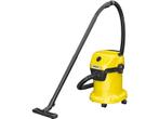 Karcher -  WD 3 V-17/4/20 - Vloerreiniger - Geel, Verzenden, Nieuw, Reservoir, Minder dan 1200 watt