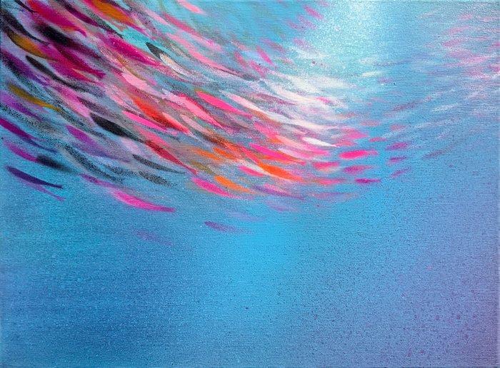 Malgorzata Krakowiak - Fish n*61, Antiquités & Art, Art | Peinture | Moderne