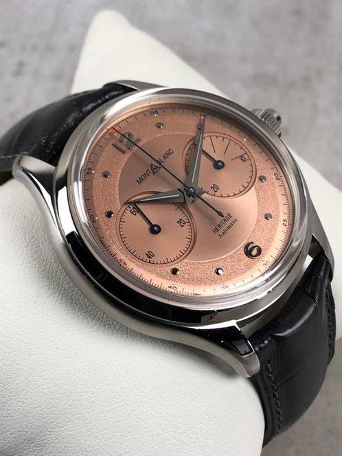 Montblanc - Heritage Monopusher Salmon Chronograph Automatic, Handtassen en Accessoires, Horloges | Heren
