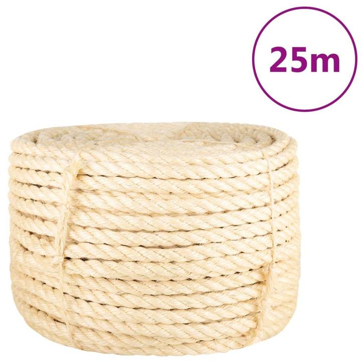 vidaXL Touw 16 mm 25 m 100% sisal, Doe-het-zelf en Bouw, IJzerwaren en Bevestigingsmiddelen, Nieuw, Verzenden