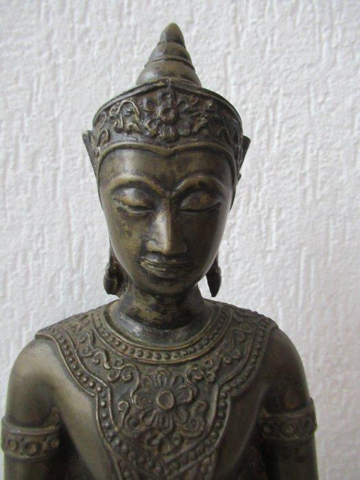 Antieke bronzen boeddha uit Birma - Beeld - Thailand, Antiquités & Art, Art | Art non-occidental