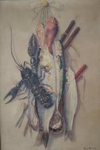 Raoul Dussol (1879-1971) - Nature morte aux poissons et