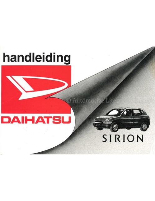 1998 DAIHATSU SIRION INSTRUCTIEBOEKJE NEDERLANDS, Auto diversen, Handleidingen en Instructieboekjes, Ophalen of Verzenden