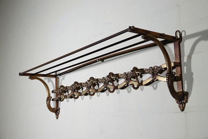 Kapstok - Messing - messing kapstok 5 haken, Antiek en Kunst, Curiosa en Brocante