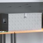 vidaXL Opbergkist 90,5x35x40 cm aluminium zilverkleurig, Doe-het-zelf en Bouw, Gereedschapskisten, Verzenden, Nieuw