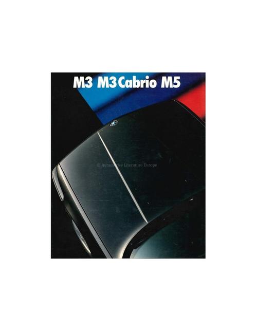1988 BMW M3 CABRIOLET M5 BROCHURE DUITS, Livres, Autos | Brochures & Magazines