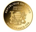 Tchad. 3000 francs 1/1000 oz 999 Fine Gold 3000 CFA Francs, Timbres & Monnaies