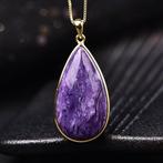 Sans réserve - Certifié ALGT - Pendentif Charoïte Naturel, Verzamelen, Mineralen en Fossielen
