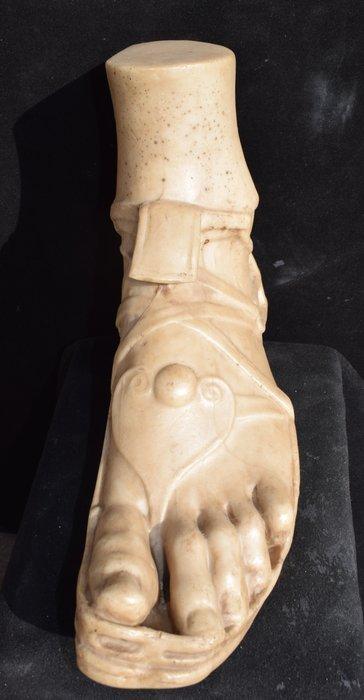 Figuur - Griekse/Romeinse stijl voeten in Carrara-marmer,, Antiek en Kunst, Curiosa en Brocante