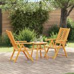 vidaXL Tuin Bistro Set 3 pcs Bruin Massief acaciahout, Tuin en Terras, Verzenden, Nieuw