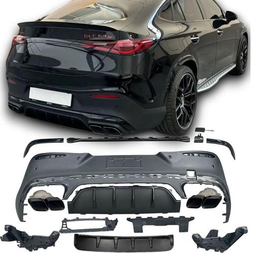 Diffuser + uitlaatsierstukken 2X2 (ZWART) voor Mercedes C254, Auto diversen, Auto-accessoires, Verzenden