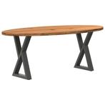 vidaXL Eettafel 200x100x74 cm ovaal massief eikenhout, Huis en Inrichting, Verzenden, Nieuw