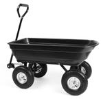 Tuinkar met kiepfunctie - 75 liter - staal - zwart, Tuin en Terras, Kruiwagens, Ophalen of Verzenden, Nieuw