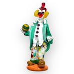 Filippo Maso - Sculpture, Clown con palla - 28 cm - Verre de, Antiek en Kunst