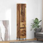 vidaXL Highboard met lade Oud Hout 34,5 x 34 x 180 cm, Huis en Inrichting, Verzenden, Nieuw