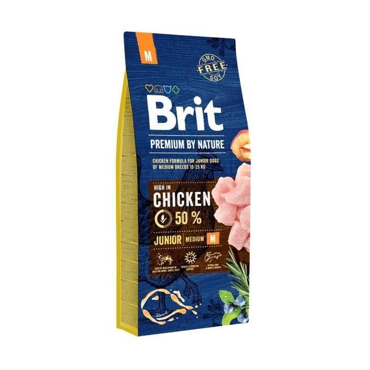 Brit puppyvoer - premium by nature junior m 15kg -, Dieren en Toebehoren, Honden-accessoires, Nieuw