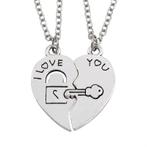 Fako Bijoux® - Vriendschapsketting - Hart Sleutel & Slot, Handtassen en Accessoires, Verzenden, Nieuw