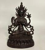 Avalokiteshvara Chenrezig - Bronze - Tibet - Fin du XXe, Antiek en Kunst