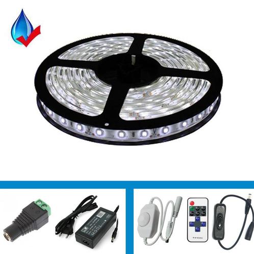 LED Strip - 5 meter - Complete set - Kleur wit - LED type 3, Maison & Meubles, Lampes | Autre, Envoi