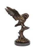 A flying owl - Beeldje - flying owl - Brons, Antiquités & Art, Curiosités & Brocante