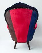 Fauteuil - Velours, Bois - Fauteuil patchwork de style