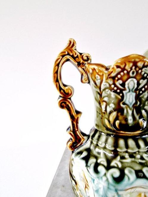 Majolica Onnaing Barbotine - Vaas (2) - Aardewerk - vazen, Antiek en Kunst, Antiek | Glaswerk en Kristal